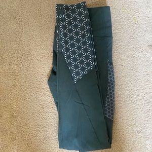 Green print Leggings